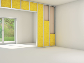 Díky kvalitně provedené izolaci ve stěnách a příčkách dokážeme zamezit přenosu hluku vzduchem