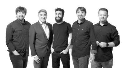 Vedení RAZ23 a STOPRO ARCHITECTS - zleva Zdeněk Rieger, Nikolaj Stojanov, Petr Stojanov, Bohuslav Vytlačil a Milan Pytloun