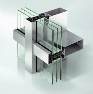 Detail sloupkopříčkové fasády