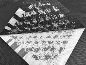 Vzorek po testování: typické poškození; oxidovaná membrána, vodotěsnost W1 již nesplňuje