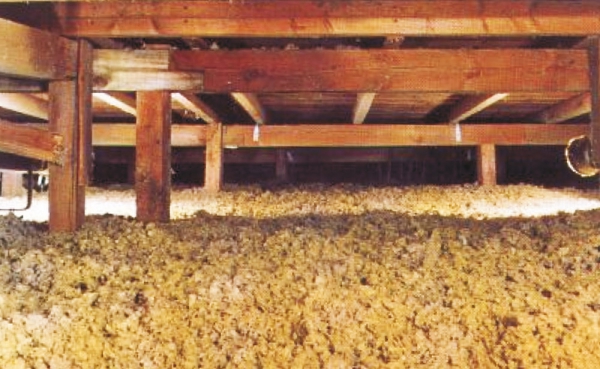 Volně sypaná tepelná izolace z granulátů kamenné vlny