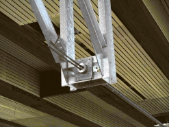 Obr. 4: Kotvenie lanového ťahadla na oceľové konzoly