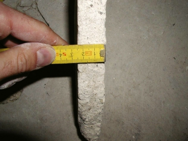 Obr. 6: Tloušťka anhydritové desky