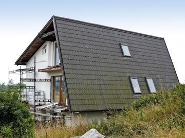 Obr. 2: Řasy na plechové krytině