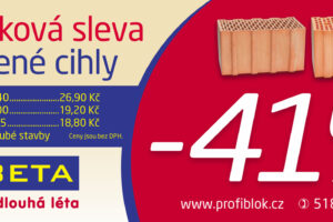 Pálený systém PROFIBLOK nyní o více než 40 procent levnější