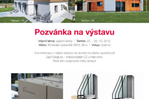 Pozvánka na výstavu na téma Pasivní domy