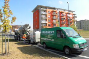 Spádování pomocí cementových pěn PORIMENT