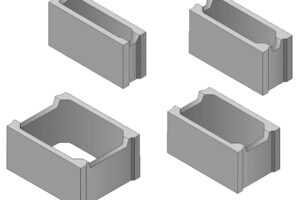 Stěny z tvarovek používaných pro ztracené bednění