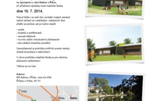 Den otevřených dveří na stavbě mateřské školky v Babicích