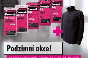 Podzimní akce Thomsit – k vybraným stěrkám softshellová bunda zdarma