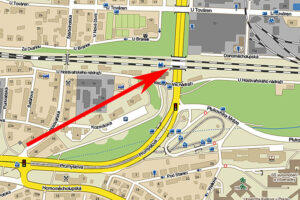 Oprava železničního mostu uzavře Průmyslovou ulici v Praze