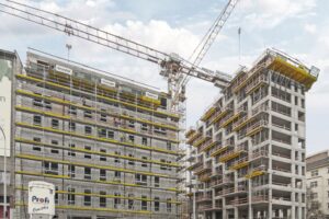 Bednění monolitické konstrukce Rezidence Lužánky