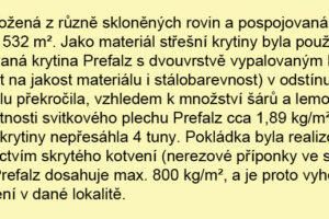 Hliníková krytina PREFALZ na Lučním domě v Krkonoších