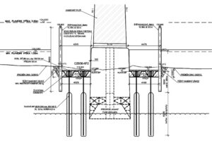 Oprava betonových konstrukcí pilíře železničního mostu v Prostředním Žlebu