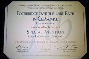 Prestižní ocenění pro lávku z UHPC v Čelákovicích