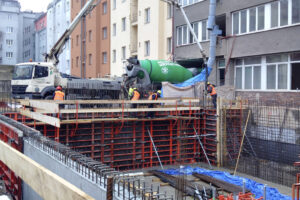 Pohledové betony a podlahy objektu New DOX