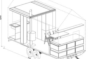 Domek Mobile Hut z hliníkového plechu s okny a dveřmi Schüco