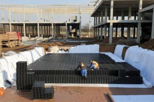 Retenční galerie MEA v průmyslovém areálu na Turnovsku