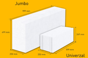 Velkoformátové tvárnice Jumbo ve stavební praxi