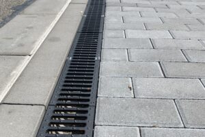 Odvodnění zpevněných ploch prostějovského Národního sportovního centra