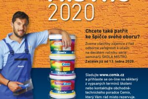 Nový ročník Školy mistrů Cemix začíná v lednu