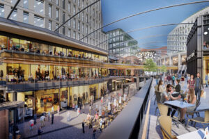 První vizualizace projektu na místě obchodního centra Dornych