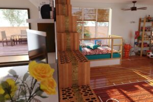 Příčka z cihel HELUZ AKU KOMPAKT 21 odhluční řádění dětí i hluk z kuchyně