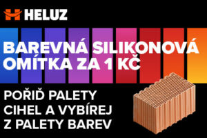 Barevná omítka bude stát jen korunu v Jarní akci HELUZ