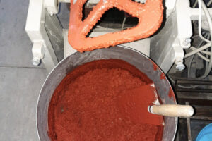 Vizuální analýza procesu hutnění betonu v závislosti na intenzitě hutnění