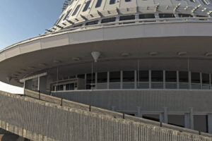 Příprava obnovy věže na Ještědu