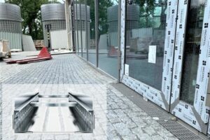 Odvodnění teras a fasády kancelářské budovy River City Prague