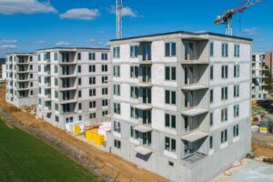 Velkoformátové tvárnice Silka Tempo na nosných stěnách projektu Bydlení Skvrňany