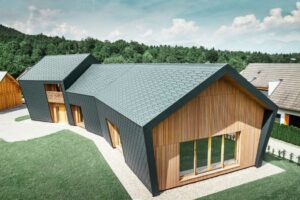 Hliníkové šindele pro boulderingovou halu