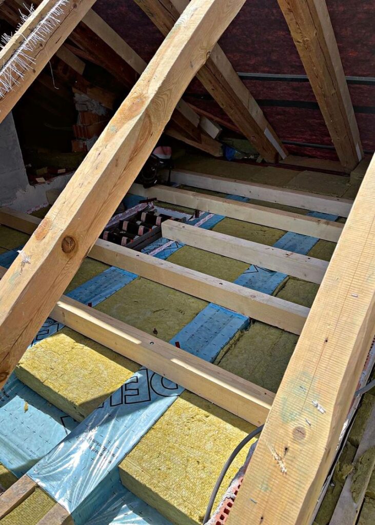 Sanace tepelněizolačního stropu s doplněním tepelného izolantu na potřebnou kapacitu